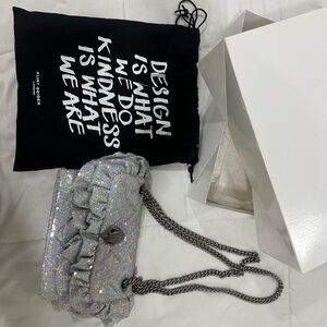 Kurt Geiger Silver Shoulder Bag with Chain Details
